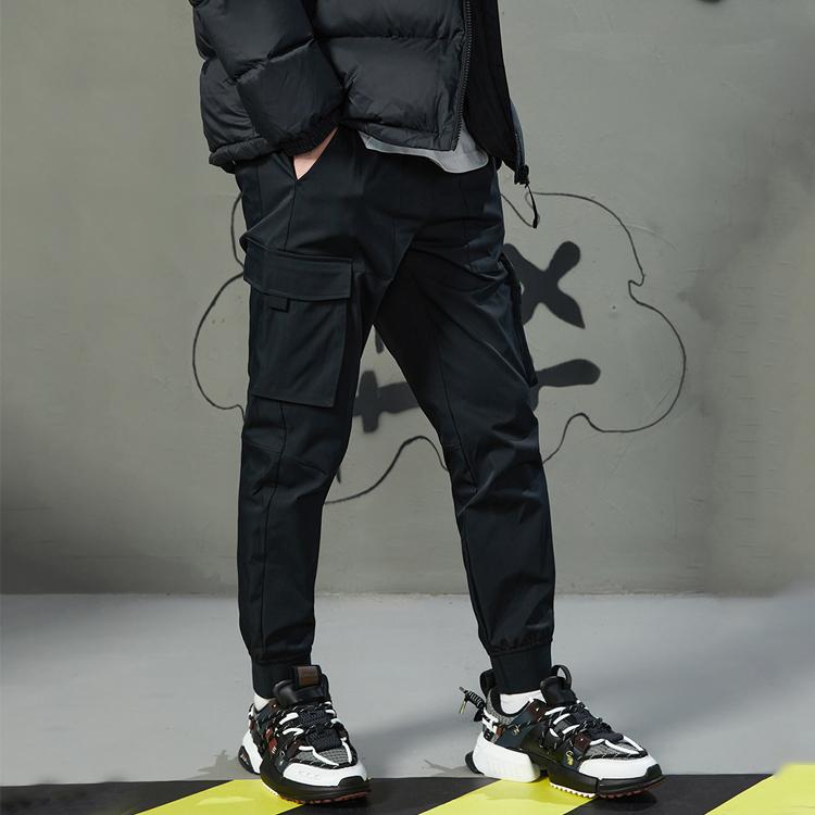 Li Ning Anti-Five Series Cuffed Casual Work Pants Men Pants Standard-Black AKXQ481-2