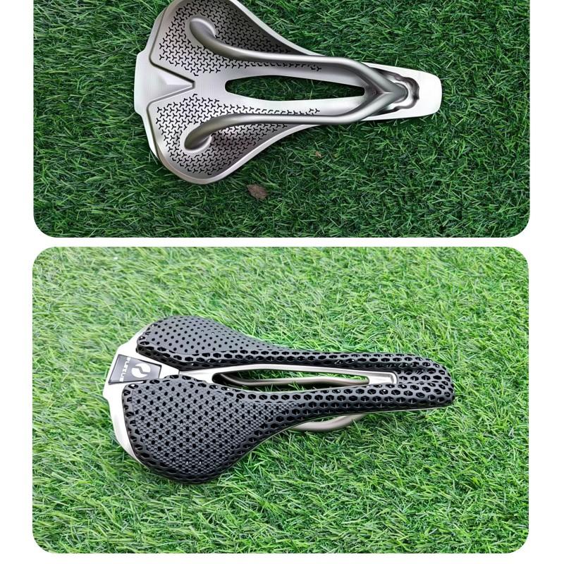 3D Printed Titanium Alloy Bicycle Saddle Road Bike Comfort Breathable Cycling Seat Pad Universal Fit