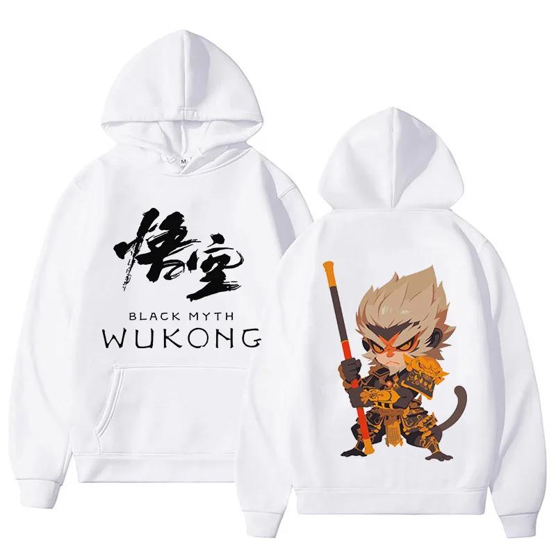 

Новая черная толстовка с капюшоном Myth Wukong для мужчин, модный хип-хоп-пуловер в стиле Харадзюку, осенне-зимняя толстовка с длинным рукавом XXXL