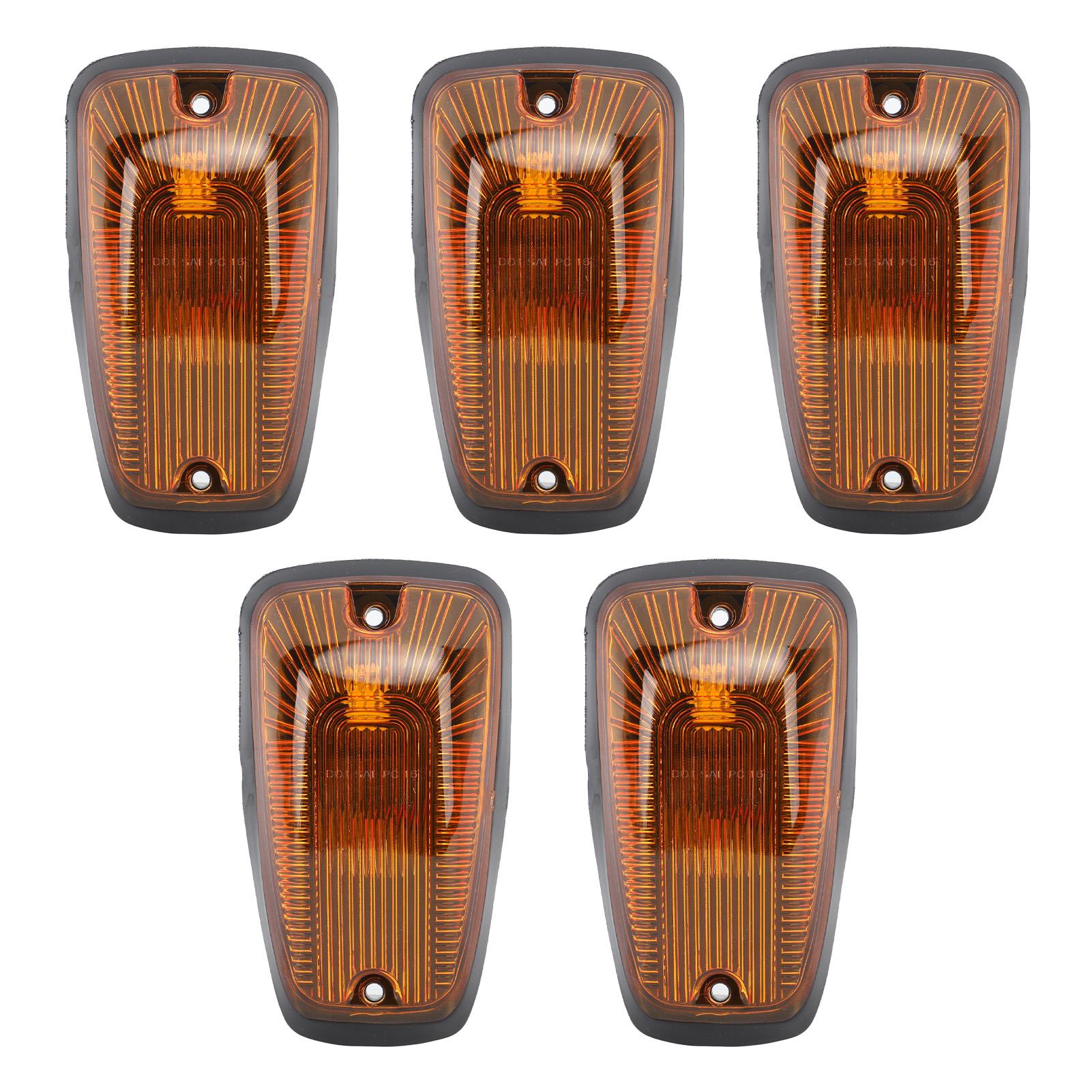 

5 шт. габаритные огни кабины, всепогодные янтарные каплевидные ходовые огни для пикапа грузовика RV 12 В