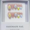 Handmade Gradient Green Bow Knot Press-On Nails - Fresh Spring/Summer Style