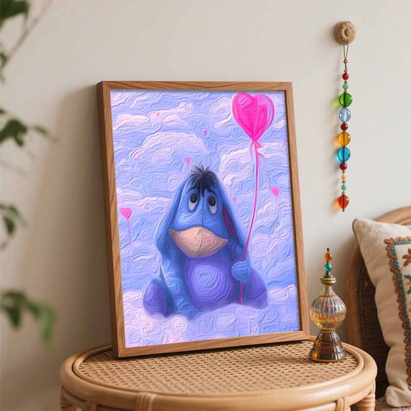 Disney Eeyore Oil Painting Kit Digital Painting Art Handmade Diy Home Room Decorations
