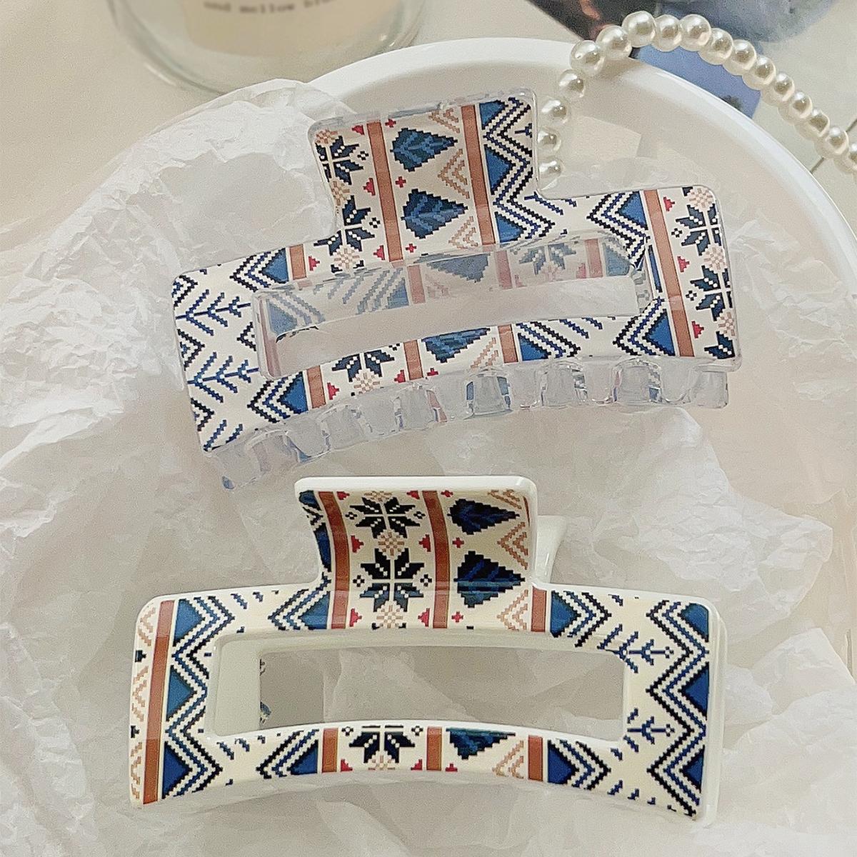 

2 шт. средние богемные женские заколки для волос для девочек, марокканская шпилька-краб, модные аксессуары для волос для густых волос