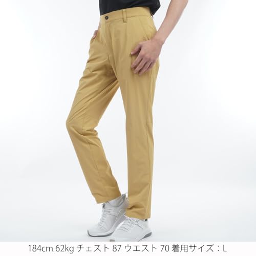 Admiral Golf Men's Water-Repellent Wide Tapered Pants ADMA510, Beige