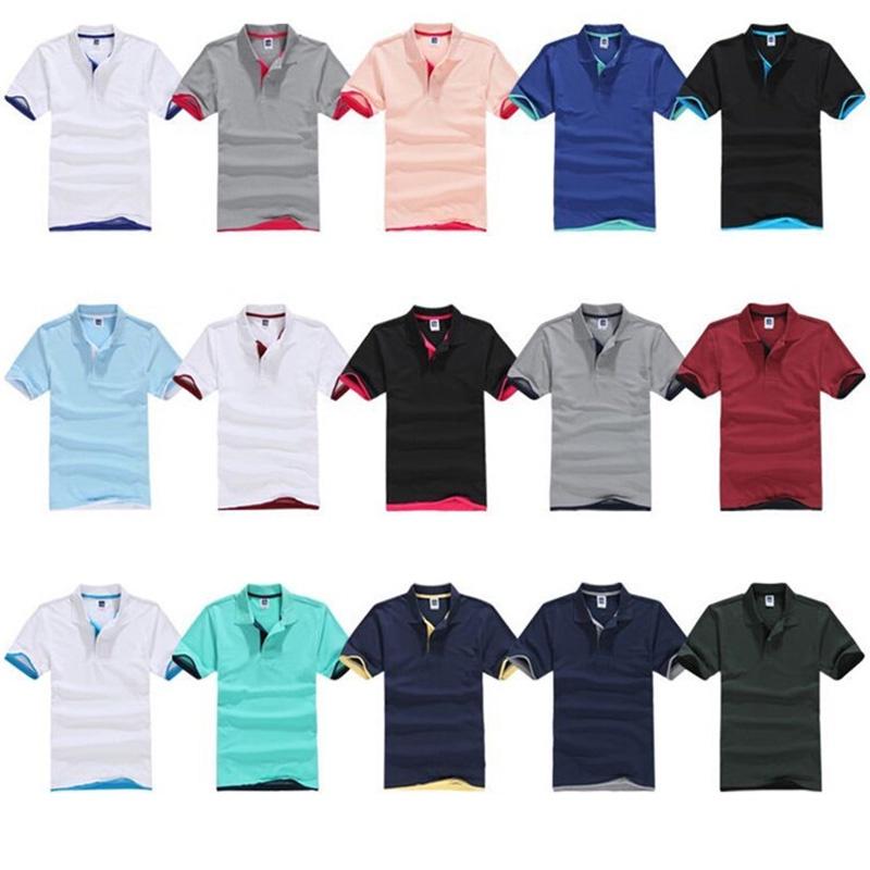 Premium Quality Mens Classic Short Sleeve Summer Golf Sport Shirts Solid T-shirt