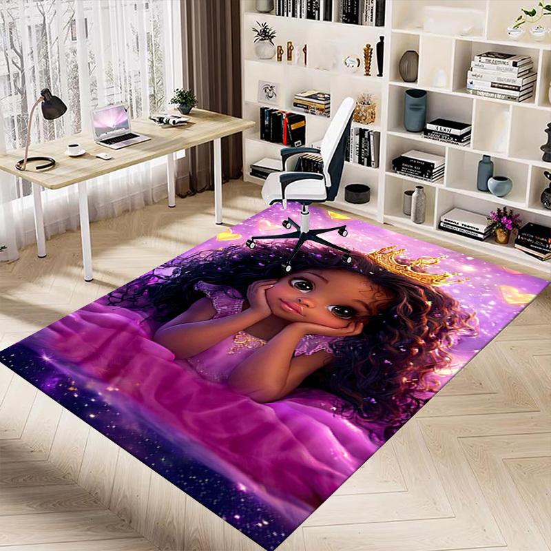 1PC Princess Crown Non-Slip Floor carpet, Office, family, bedroom, Studio - Large Area Rug,  Decorative Mat, Longlasting Material-C0451