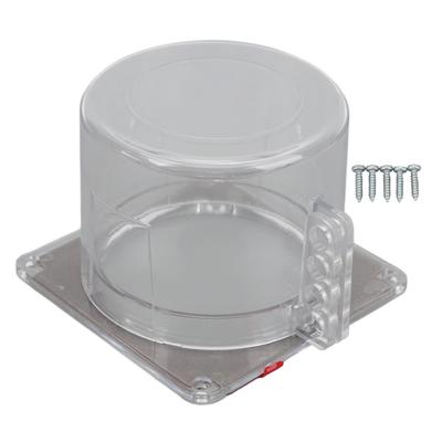 Nödstoppsknappskydd Låsning Transparent Visuell Plast Stopp Tryckknapp Skyddskåpa