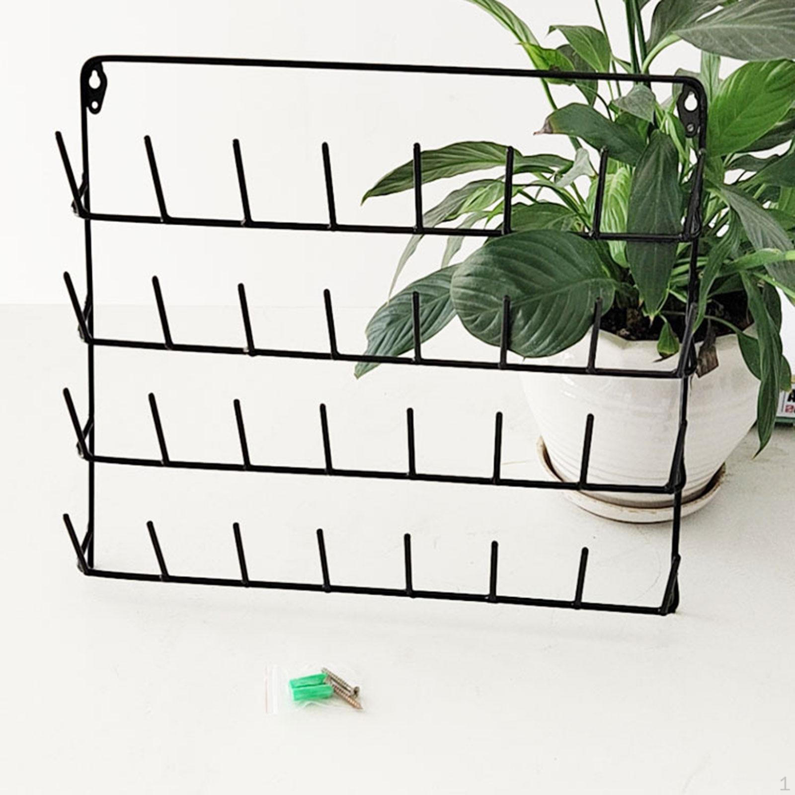 

Держатель для ниток черный для шитья и вышивания, с 32 подвесными крючками для стены, прочные настенные катушки