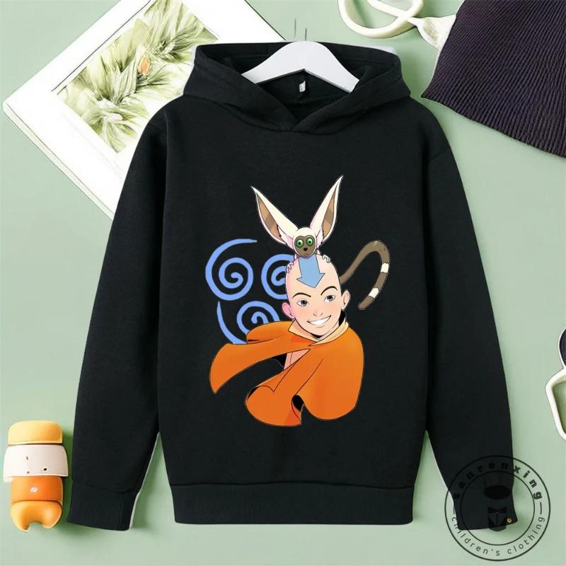

Avatar The Last Airbender Aang Appa Kawaii Cartoon Дитячі толстовки Harajuku Boy Girl Fashion Movement Streetwear New Fall 2024 100