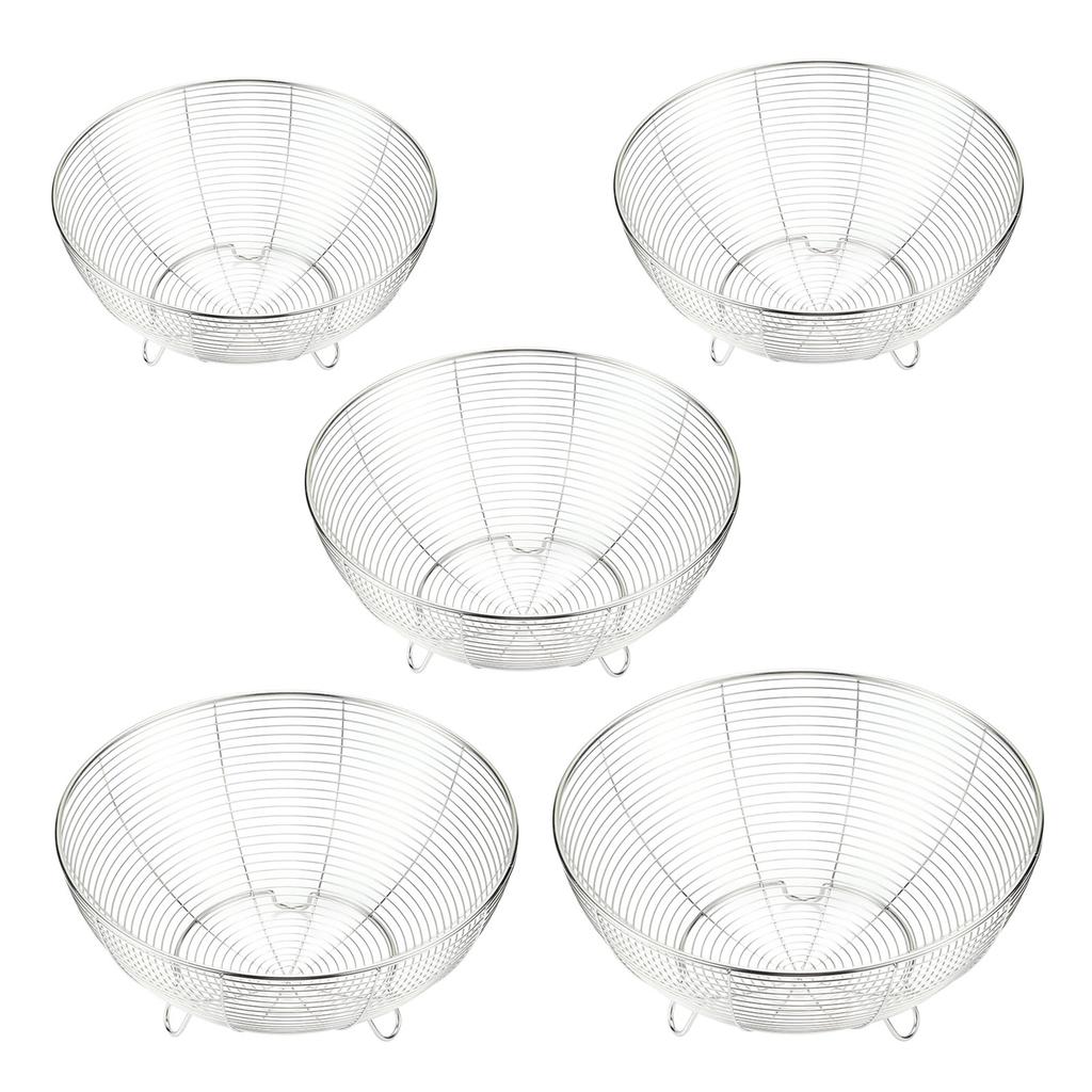 Multipurpose Stainless Steel Wire Baskets For Fruits And Vegetables Elegant Metal Storage Bowl For Kitchen Organization