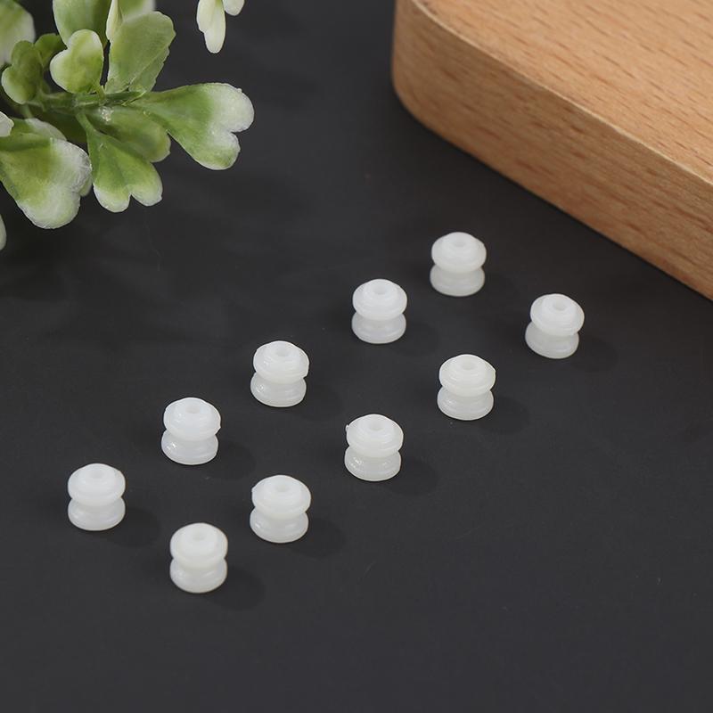 10Pcs Pulley Gear Micro Plastic Wheel White Pulley Wheel Fit Dc Motor Shaft 2Mm Toy Model