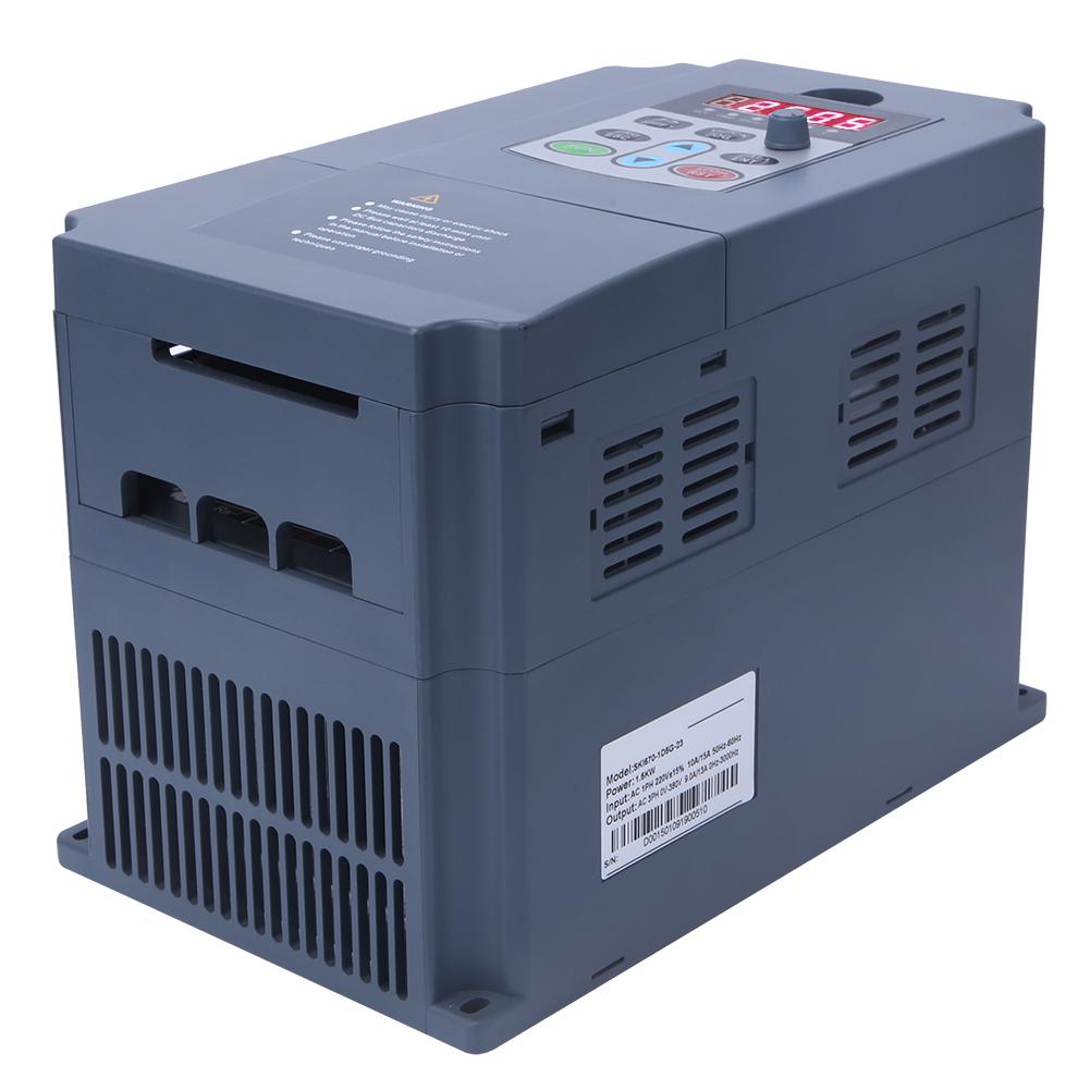 Variable Frequency Inverter Single Phase 220VAC Input to 3 Phase 0 380VAC Output 1.5KW 0Hz 3000Hz