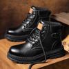 Neue Herren High-Top Wasserdichte Freizeitschuhe, Rutschfeste und Abriebfeste Arbeitsstiefel, Modische Outdoor-Arbeitsstiefel