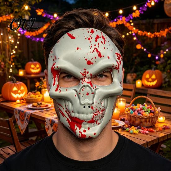 Festival-Kostümzubehör Tag der Toten Totenkopfmaske, Halloween Zucker Vollgesichts-Realistische Maske für Erwachsene Maskenball-Party-Accessoire Cosplay,