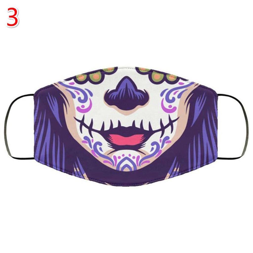 

Маска с принтом для лица, модная маска на Хэллоуин, ветрозащитная маска чёрный