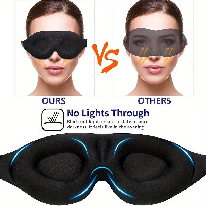 Sleep Mask, 3D Contour Cup Sleep Mask and Eye Mask, Concave Molded Night Sleep Mask, Light Blocking, Soft and Comfortable Eye Mask, Black