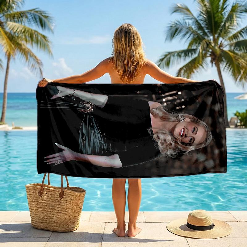 ABBA Fashion Beach Towel Portable Soft Quick Dry Towel For Swimming Camping Holiday Use