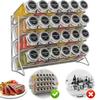 4 Tiers Cupboard Storage Shelf Spice Rack Storage Rack No-Drilling Spice Seasoning Organizer Space Saving for Small Can Storage