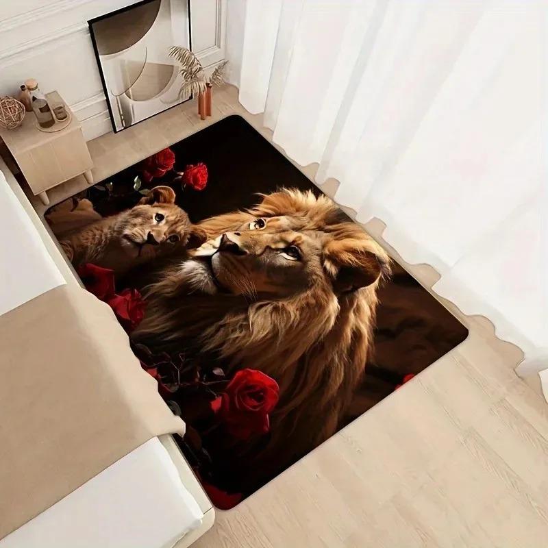 1PC Chicken Pattern Kitchen Rugs Non-Slip Home Door Mats Pop Design Bathroom Rugs Bath Mat Carpet for Home Sink Laundry Decor