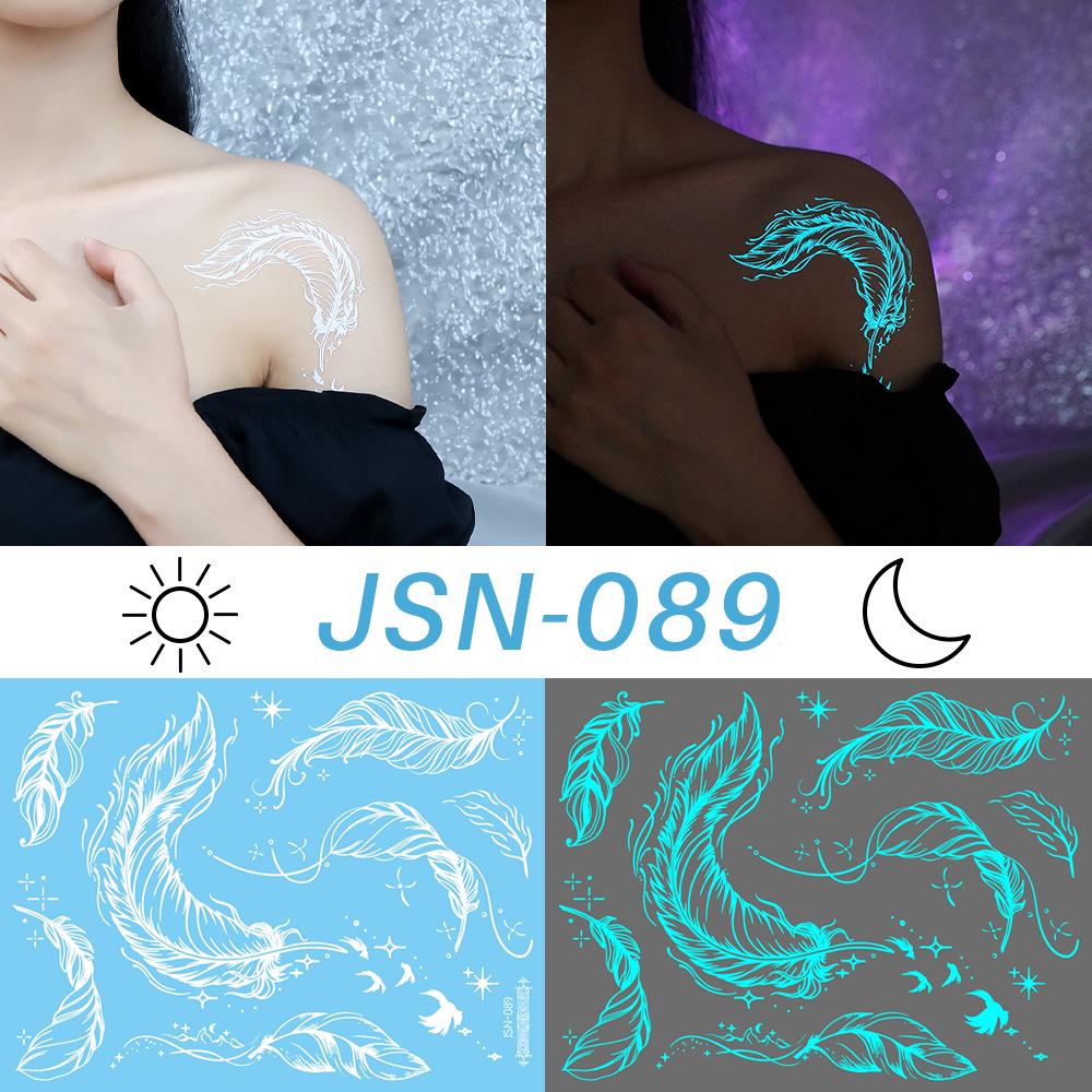 Rikaron Luminous White Henna Mandala & Butterfly Tattoo Stickers - Waterproof.
