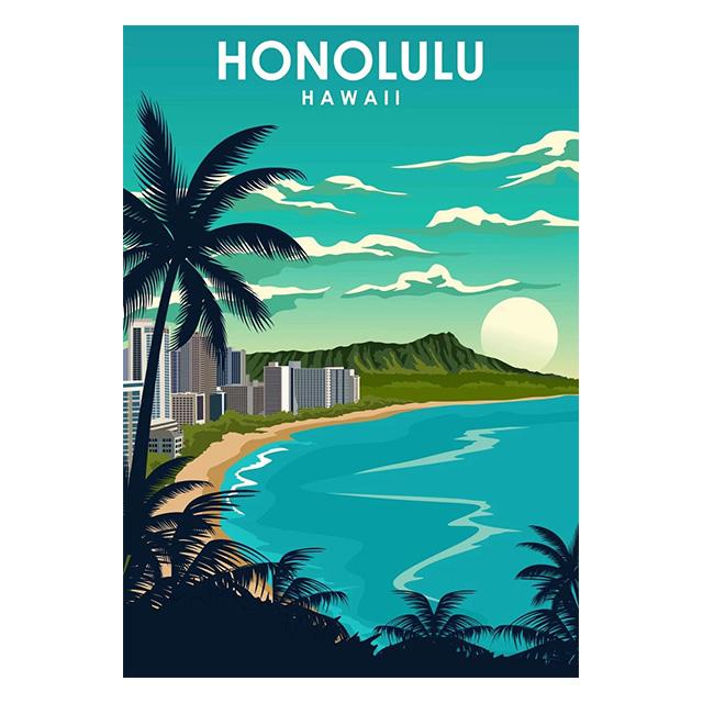 Abstrakte Cartoon Stadt Reise Drucke Poster Leinwand Malerei Hd Modern Wandkunst Bilder Für Wohnzimmer Schlafzimmer Heimdekoration