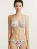 European & American Rope Bikini: Printed Strappy Backless Three-Piece Swimsuit