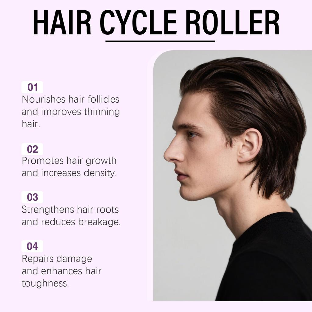Hair Cycle Roller Hair Roller Serum Hair Care Serum  Scalp Nourishing Serum Promotes Scalp Circulation,30ml