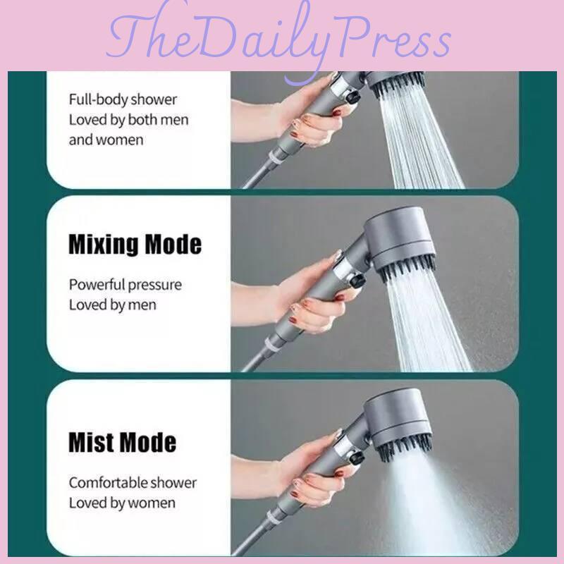 Modern Abs Handheld Shower Head Combo With Multiple Spray Functions And Mount