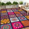 Retro Persian Ethnic Color Outdoor Floral Carpet High-end Luxury Tea Table Rugs Dining Room Anti-slip Large Area Washable Mats