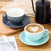250ml Coffee Cup and Saucer Solid Color Ceramic Mug Milk Tea Cups Afternoon Tea Cup Milk Mugs Water Cups Tea Mug Coffee Mugs