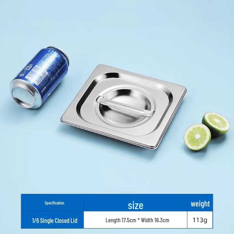 

Rectangular Stainless Steel Food Pan Lid