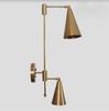 Wall Sconce Double Cone Stilnovo Style Brass Wall Lamp Mid Century Modern Bedside Light Wall Mount Sconce Home Decor Lighting New Home Gift