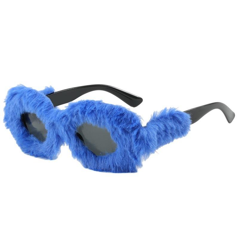 Fluffy Y2K Fashion Pc Personality Cat Eye Ins Party Sunglasses Glasses Sunglasses