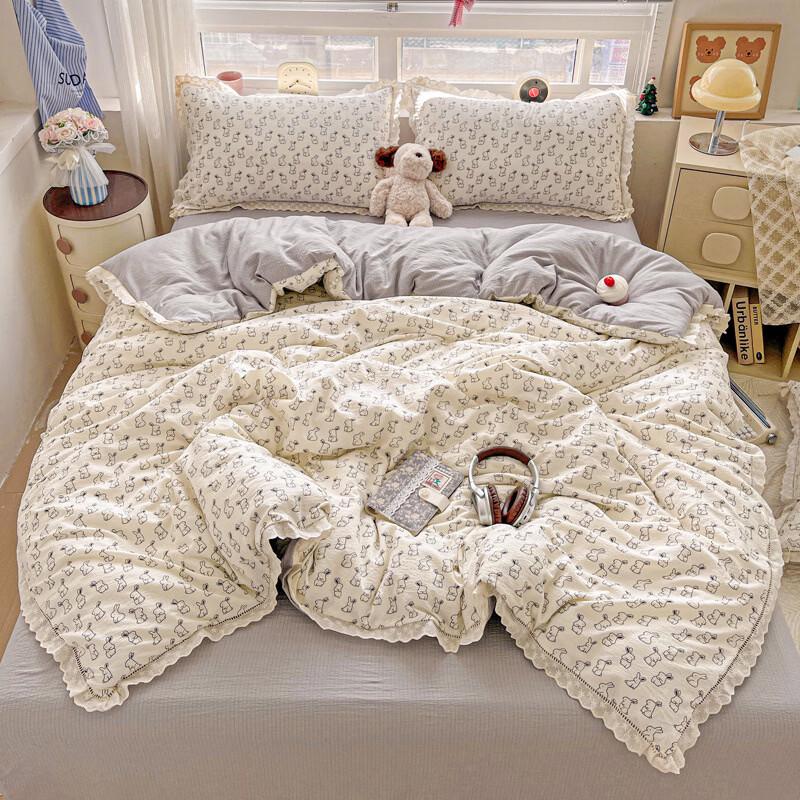 DreamYou Cotton Lace 4-Piece Bedding Set
