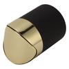 Desktop Trash Can Stainless Steel Household Mini Trash Basket Clamshell Paper Basket with Gold Lid