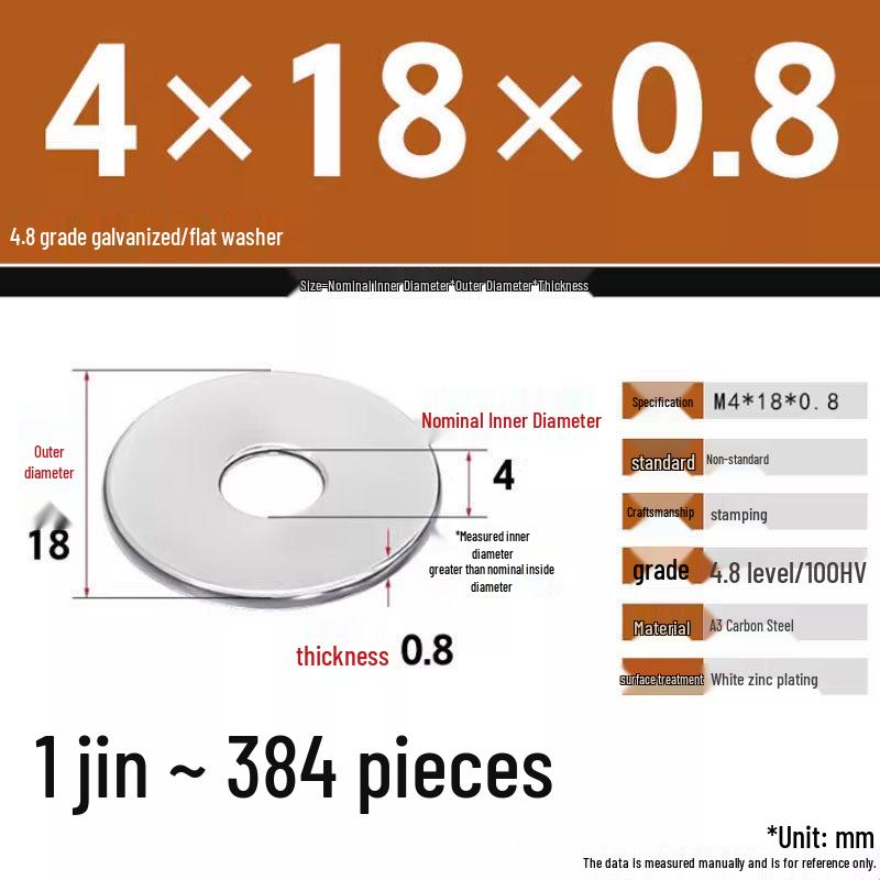 Galvanized Extra Large Thickened Metal Flat Washer (M6-M16)