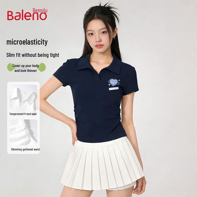 

Baleno Women s Shirred Slim-fit V-Neck T-shirt 2XL
