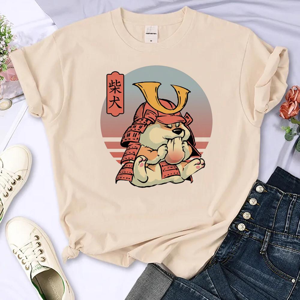 

Футболки Шиба-ину, женские футболки в стиле Харадзюку, японская дизайнерская одежда в стиле Харадзюку для девочек 6XL