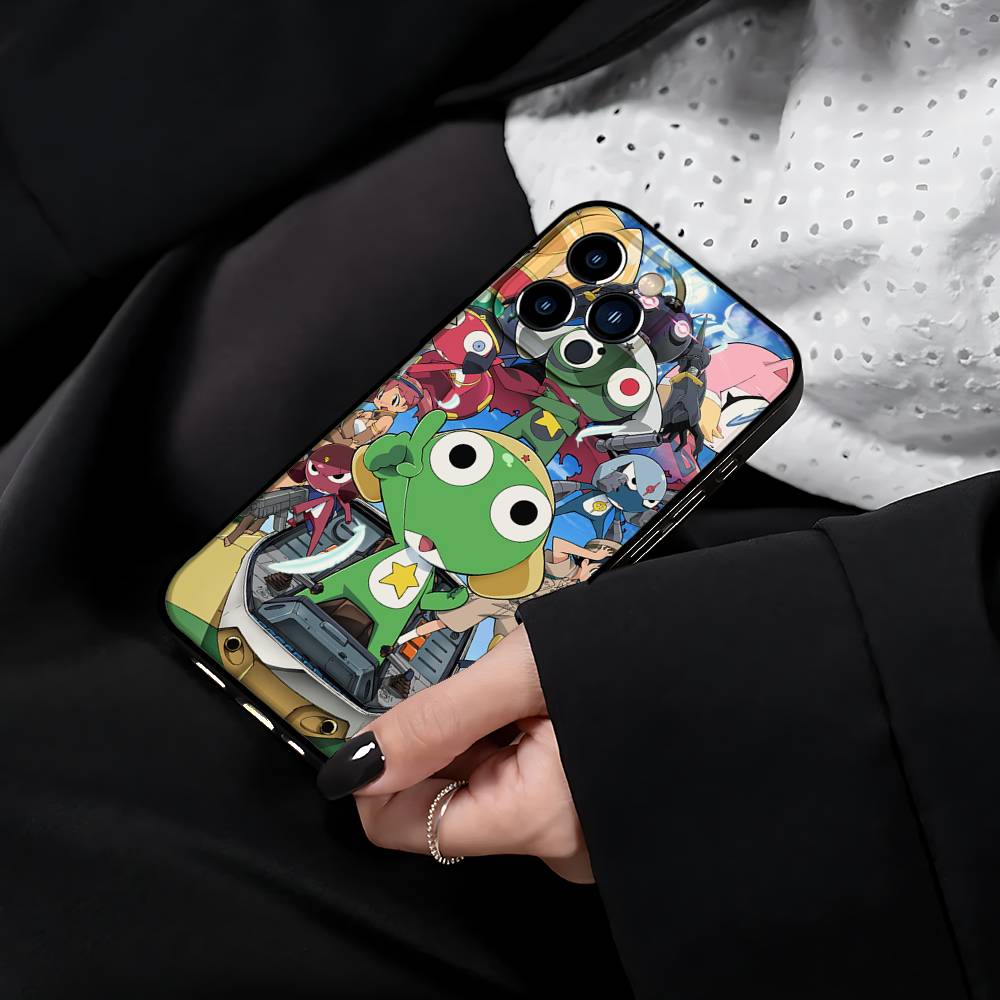 Funny Cartoon Keroro Gunsou Frog Phone Case For IPhone 17 15 Pro Max 14 Pro 12 11 13 Mini X XR XS 16 Plus SE Back Cover