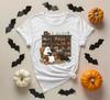 Halloween Library T Shirt Ghost Reading Book Bookshelf Ghostly Bookish Cute S Lover Hallowe Unisex