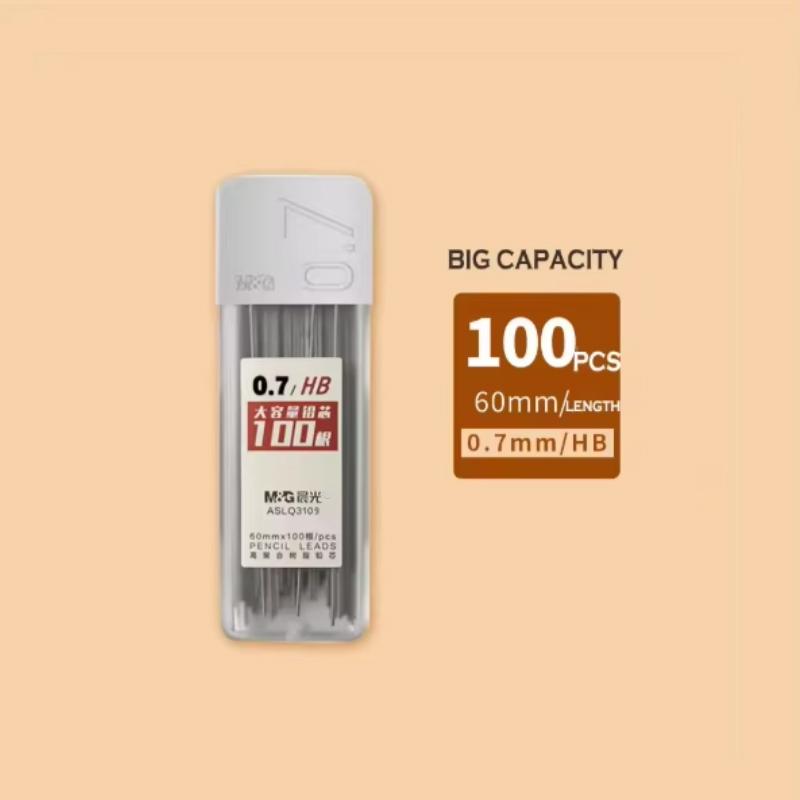 M&G Pencil Refill 2B/HB 0.5mm 0.7mm Graphite Refill Mechanical Pencil Refill Plastic Auto Replacement Pencil Refill