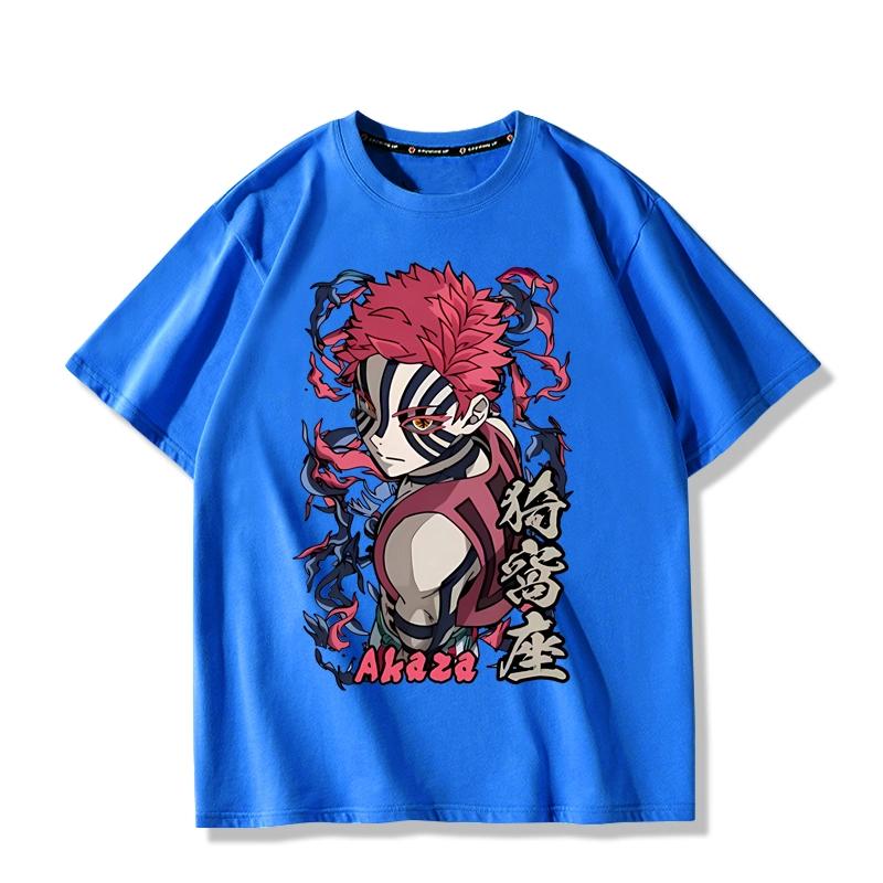 

Kimetsu No Yaiba Collaboration Male, Twelve Demons, Moon of the Moon, Demon Yiwoza, Anime Short-sleeved T-shirt for Men 4XL