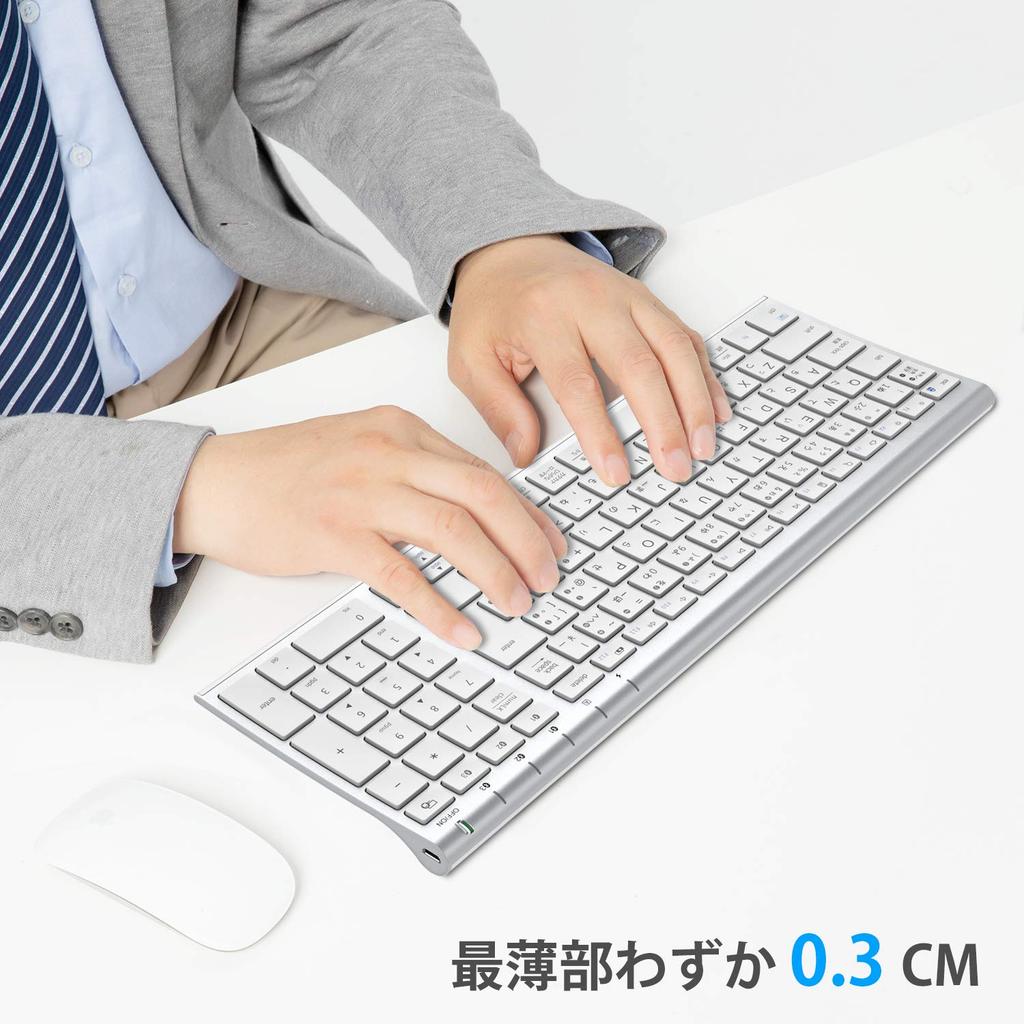 iClever Bluetooth Wireless Keyboard, Pantograph, Japanese JIS Layout, Supports 3 Simultaneous Device Connections, Full-Size with Numeric Keypad,