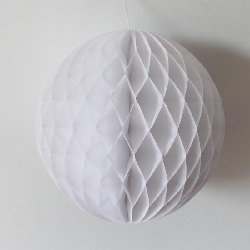 Hot Sale 10/15/20/25/30cm Decorative White Gray Tissue Paper Lantern Honeycomb Ball Wedding Kid Birthday Decoration Babyshower