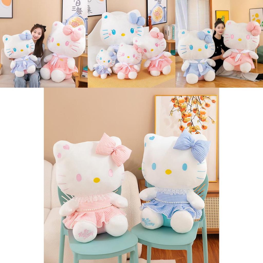 Adorable Kt Cat Plush Toy Featuring Cute Floral Dress For Kids And Collectors