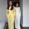 Women's Autumn 2025 Casual Blazer and Trousers Set for Workplace