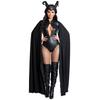 Halloween, Witch's Cloak, Sexy Siamese, Horns, Sleeping Spell Masquerade Costume