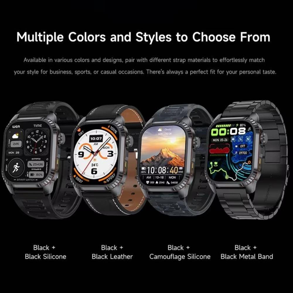 2026 New GPS Tracking Smart Watch 1.96inch HD Screen LED Flashlight Multiple Sport Modes Waterproof Bluetooth Call Smart Watch