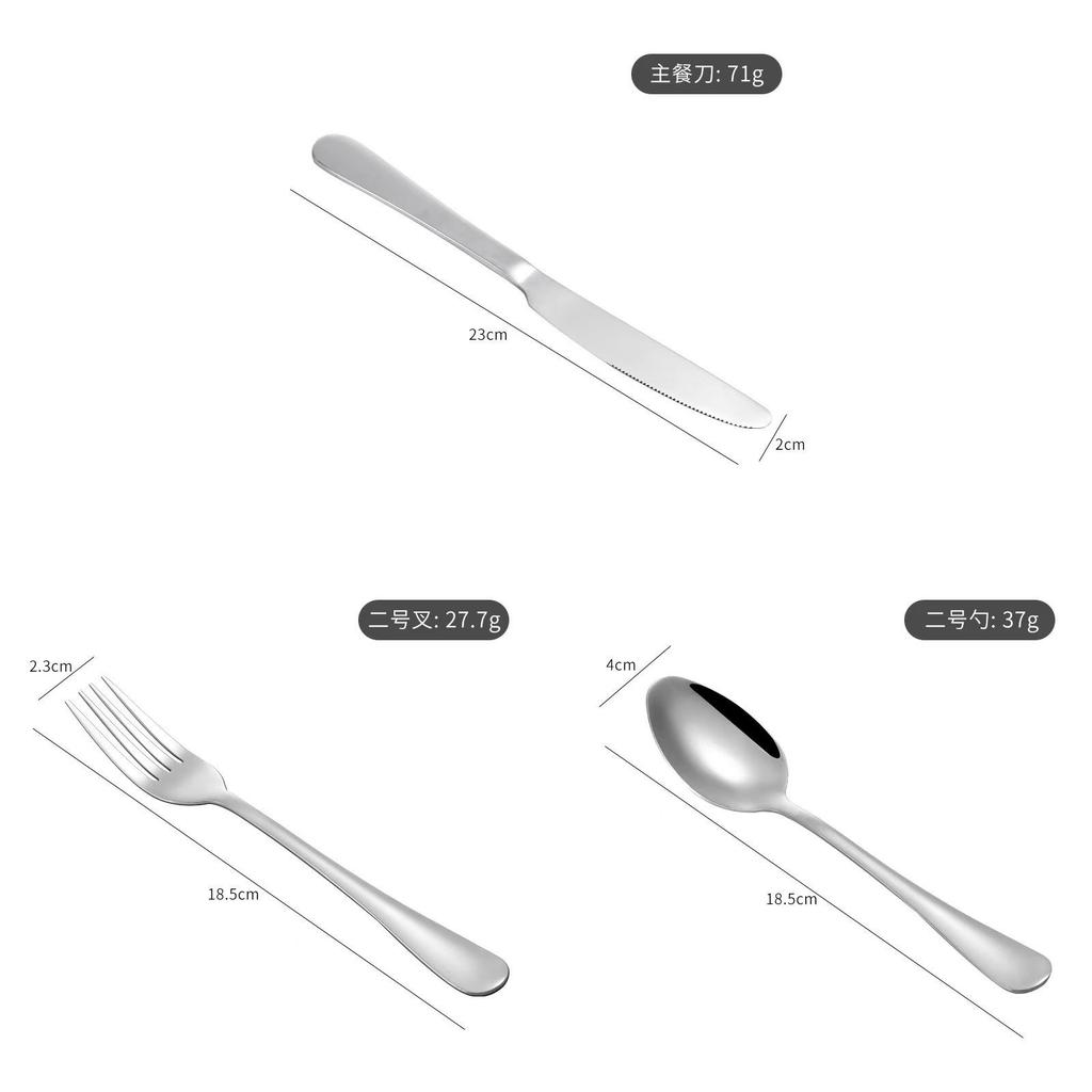 Elegante Stahl-Steakgabel-Löffel mit abgerundeten und spitzen Köpfen für Gourmet-Mahlzeiten