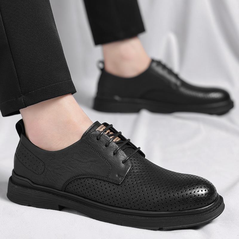 Leather shoes men's British style Korean version low-top tooling shoes youth casual retro trend Martin shoes men